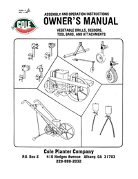 Cole Planet Jr. Owner's Manual